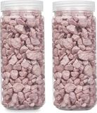 Giftdecor decoratie stenen/steentjes/kiezels - lichtroze - 10-20 mm steentjes - 1400 gram - Aquarium en vazen vulling
