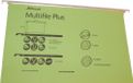 Rexel Foolscap 78102 ophangmappen met tabbladen en inzetstukken voor archiefkasten, 15 mm V-basis, 100 procent gerecycleerde manilla, groen, Multifile Plus, 20 stuks