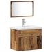 vidaXL Meuble de salle de bain 3 pièces Bois traité Marron