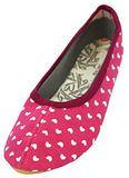 BECK Ballerines 'Herzen' éosine / blanc