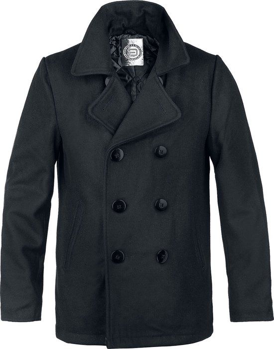 R.E.D. by EMP R.E.D. Rock-Engineered Design Zwarte winterjas met knoopsluiting - Heren - S