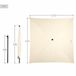 AKTIVE Parasoll Aktive Beige 175 x 240 x 175 cm