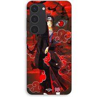 Maniacase Coque Pour Samsung Galaxy S23 Demon Slayer Kimetsu no Yaiba Itachi Uchiha front rouge
