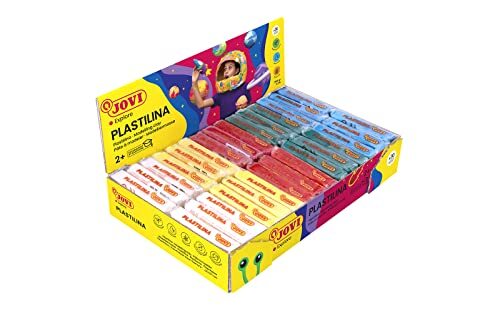 Jovi - Pak van 100% plantaardig plasticine, 30 tabletten van 50 gram, basis veelkleurig assortiment, glutenvrij (70B)