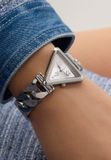 Guess Fame Analoge Quartzhorloge Zilverkleurig Kast Gemaakt Van 100% Roestvrij Staal En Een Armband Van 100% Roestvrij Staal 31 GW0859L1, GW0859L2