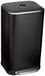 Amazon Basics Vuilnisbak, 32 liter, met voetpedaal, softclose-mechanisme, voor thuis en op kantoor, rechthoekig, zwart