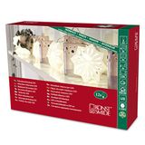Konstsmide LED decoratieve lichtketting, witte papieren sneeuwvlokken, 12 warm witte diodes, 24V binnentransformator, transparante kabel - 3192-103