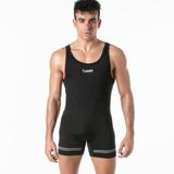 Merkloos / Sans marque LEADER Sports Singlet Black - MAAT XL