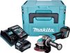 Makita GA 044 GD101 Accu haakse slijper 40 V max. 125 mm X-LOCK Brushless + 1x oplaadbare accu 2,5 Ah + lader + Makpac