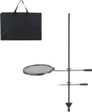 Happiq Grill rotatif - Noir - Acier - Surface de cuisson 36 cm