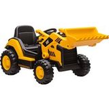 Caterpillar Pelle mécanique électrique pour enfants 3-6 ans 12V avec télécommande, jaune