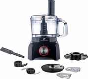 CONTINENTAL EDISON Robot de cuisine CERM600B, bol de 1,2 litre, trancheuse, pétrin, hacheur, fouet, fonction pulse