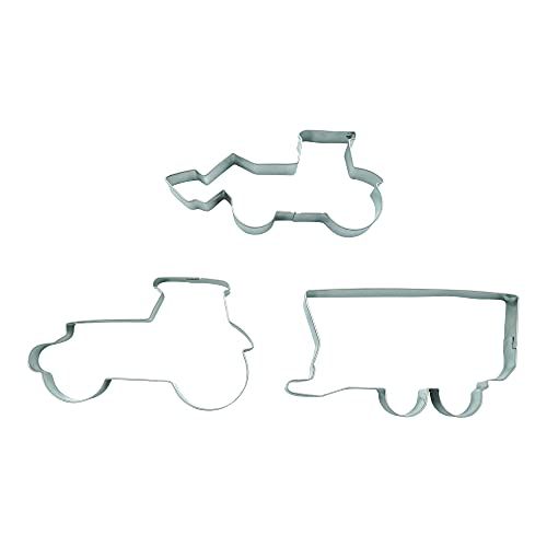 BekkiB 3-delige set "boerderij" - uitsteekvormen tractor, voorlader, hanger