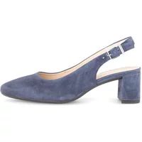 Gabor Pumps 82.260.36 Blauw Suède Blokhak Panterprint Gesp