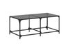 Maison Exclusive - Table basse avec plateau en verre, noir, 98,5 x 50 x 40 cm, acier