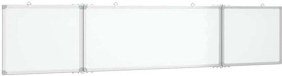 vidaXL Whiteboard - Magnetisch - Inklapbaar - 200x40x1,7 cm - Aluminium