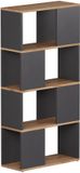 Vicco Eneos Ruimteverdeler – 60 x 124.5 cm Antraciet/gouden eik