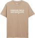 s.Oliver - T-shirt homme avec imprimé sur le devant, cognac, XL, 100% coton