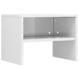 VidaXL Nachtkastje 40x30x30 cm bewerkt hout hoogglans wit
