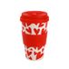 IDRINK - RPET Koffiemok met Opening en Siliconen Deksel, Gemakkelijk Mee Te Nemen, 435 ml Gerecyclede Kunststof Meeneembeker, 8,7 x 8,7 x 15 cm, 435 ml (FOLLOW YOUR HEART)