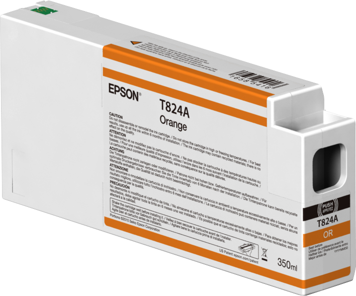 Epson Singlepack Orange T824A00 UltraChrome HDX 350ml single pack / oranje