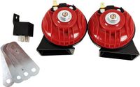 Merkloos / Sans marque HP Autozubehör 2x elektrische toeter claxon 12V Rood