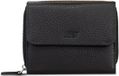 JOST Leren portemonnee Vika Zip Wallet Black zwart