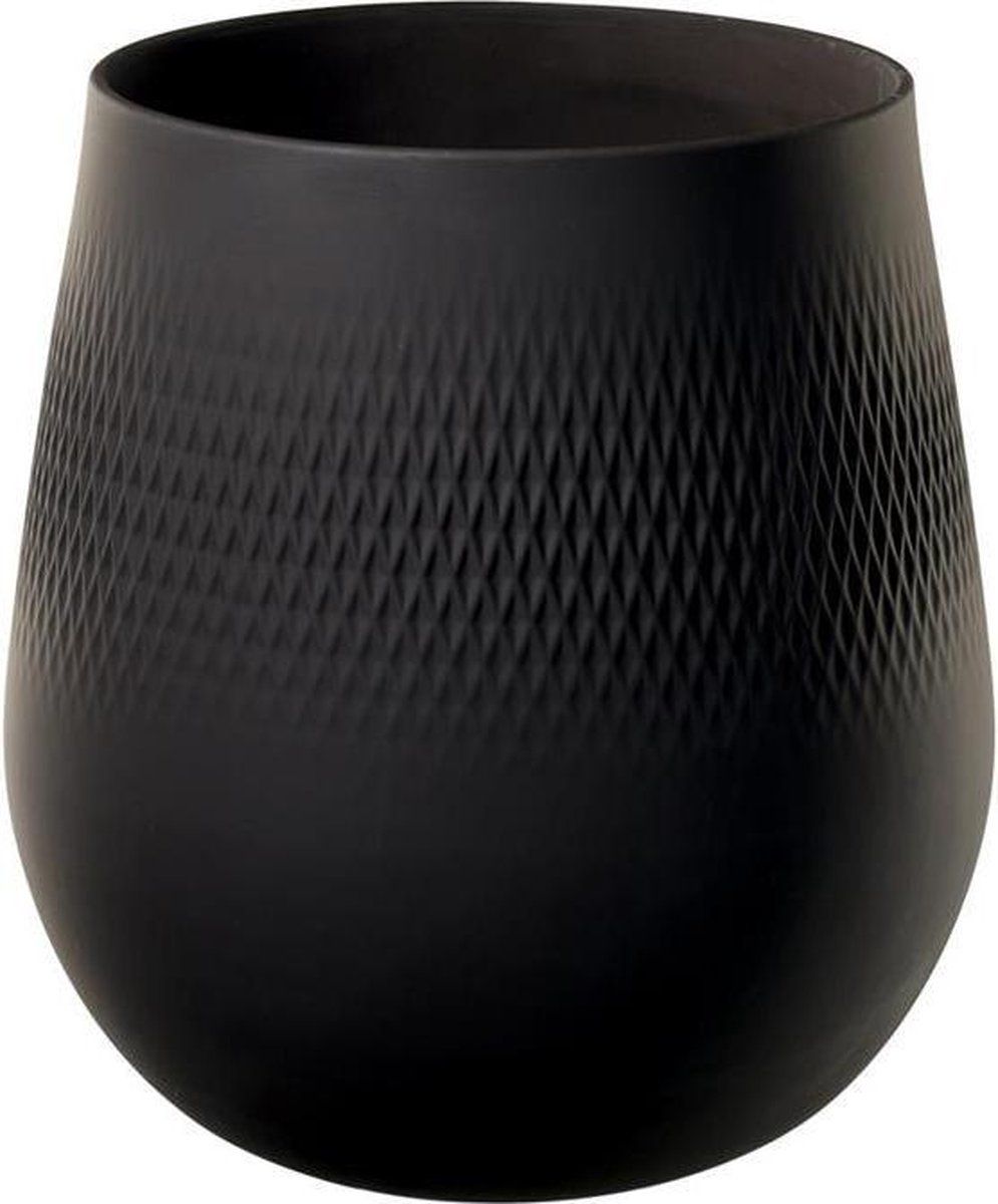 Villeroy & Boch Collier Carre Vaas Groot 22,5 cm - Zwart