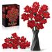 Kit de construction bouquet de roses - 12 roses - 546 blocs de construction - Rouge