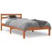 vidaXL Cadre de lit en bois massif 120x190 cm brun lavé