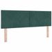 vidaXL - LED - Hoofdbord - Donkergroen - 144 cm - Fluweel