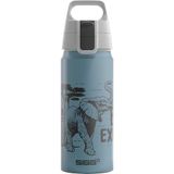 Sigg WMB ONE Brave olifant aluminium drinkfles voor kinderen, geschikt voor koolzuurhoudende dranken, lekvrij, vederlicht, BPA-vrij, voor sport en school, blauw, 0,6 l