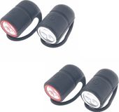 Benson Fietsverlichting set - 2 sets - voor- en achterlicht - waterdicht - siliconen - 3 leds