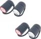 Benson Fietsverlichting set - 2 sets - voor- en achterlicht - waterdicht - siliconen - 3 leds