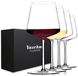 Set de 4 verres à vin modernes avec pied long