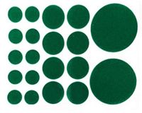 Bulk Hardware BH05283 zelfklevende vloer meubelbescherming viltkussens verschillende maten (20 per vel) groen aas, set van 10 stuks
