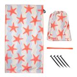 Fisura Grote strandhanddoek met zeestermotief