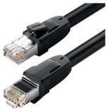 Ugreen 3 meter Internetkabel, Netzwerkkabel, Ethernet-Patchkabel, RJ45, Cat 8, T568B, schwarz
