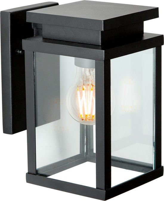 KS Verlichting Muurlamp Jersey - Zwarte buitenlamp - modern wandlamp - E27