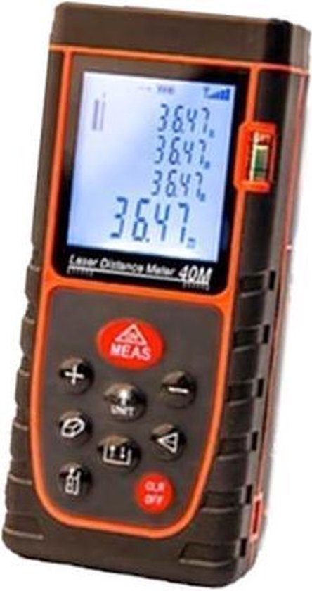 Fedec Laser afstandsmeter 40m - Tot 2 mm nauwkeurig - 635 laserdiode