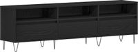 vidaXL meuble TV chêne noir 150 x 30 x 44,5 cm