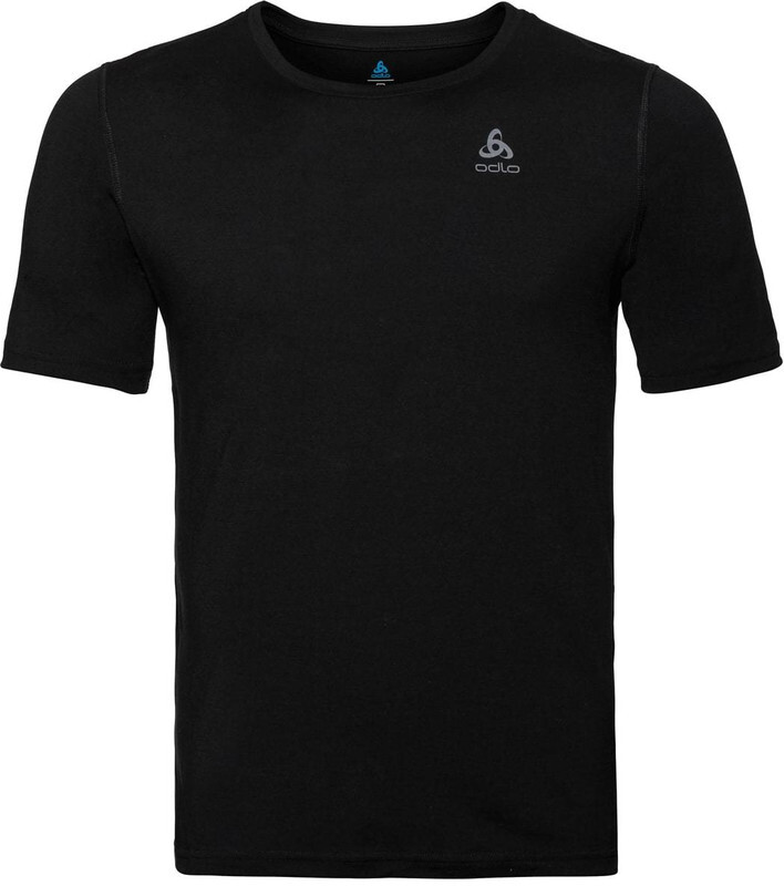 ODLO Natural Merino Crew Neck SS Shirt Men, black/black S 2019 Onderhemden