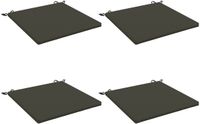 vidaXL - 4-Piece - Zitkussens - SOEST - 4 - st - 100% - Polyester - Antraciet