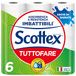Scottex Alles Tare, keukenpapier, zacht en duurzaam, zeer absorberend, met FSC-gecertificeerd papier, 6 maxi-rollen