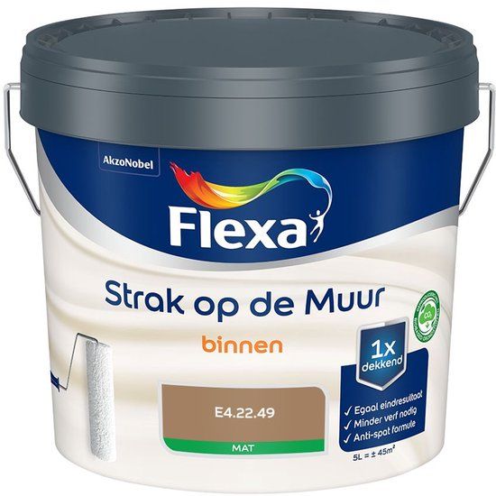 Flexa Strak op de Muur Muurverf Mat - E4.22.49 - 5 L