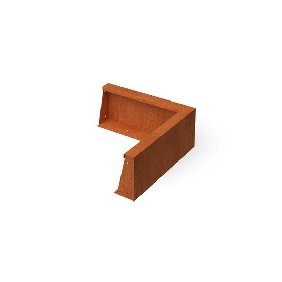 Merkloos Geroba Fronta Keerwanden cortenstaal hoekstuk L50 x B10 x H20 cm
