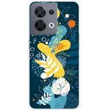1001 coques Oppo Bedrukt siliconen hoesje compatibel met Oppo Reno 8 5G Sea flowers