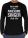 Bellatio Decorations Awesome Singer - geweldige zanger cadeau shirt long sleeve zwart heren