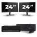 HP EliteDesk 800 G6 USFF - Intel Core i3-10ème Génération - 8Go RAM - 256Go SSD - Windows 11 + 2x 24 pouces Moniteur