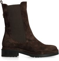 Fred de la Bretoniere FLINT YAEL Ankle Boot Suede Dark Brown - Maat 41